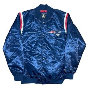 Starter Patriots Vintage NFL Satin Varsity Bomber Jacket XL